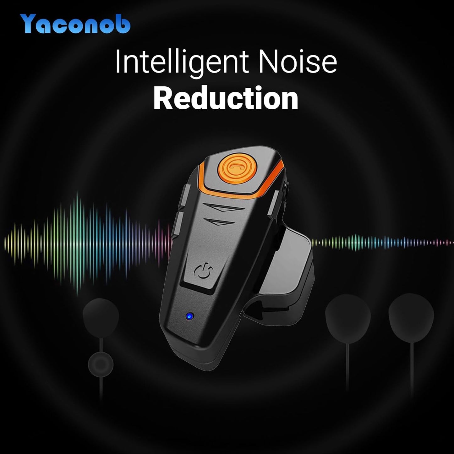 Motorcycle Bluetooth intercom, 1000m, connect up to three people to talk at the same time, upgraded version