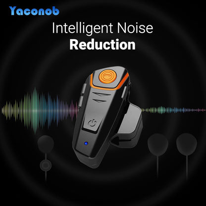 Motorcycle Bluetooth intercom, 1000m, connect up to three people to talk at the same time, upgraded version