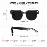 Chronus M02S AI Smart Glasses 8MP Camera 1080P Video