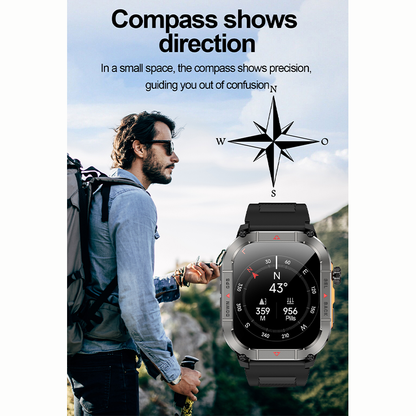 Smartwatch HK84 3ATM Waterproof GPS Compass AMOLED
