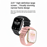 P95 Smartwatch Women 2.01 inch Large Screen Bluetooth Call One Touch Connection IPX8 Waterproof Fitness Tracker