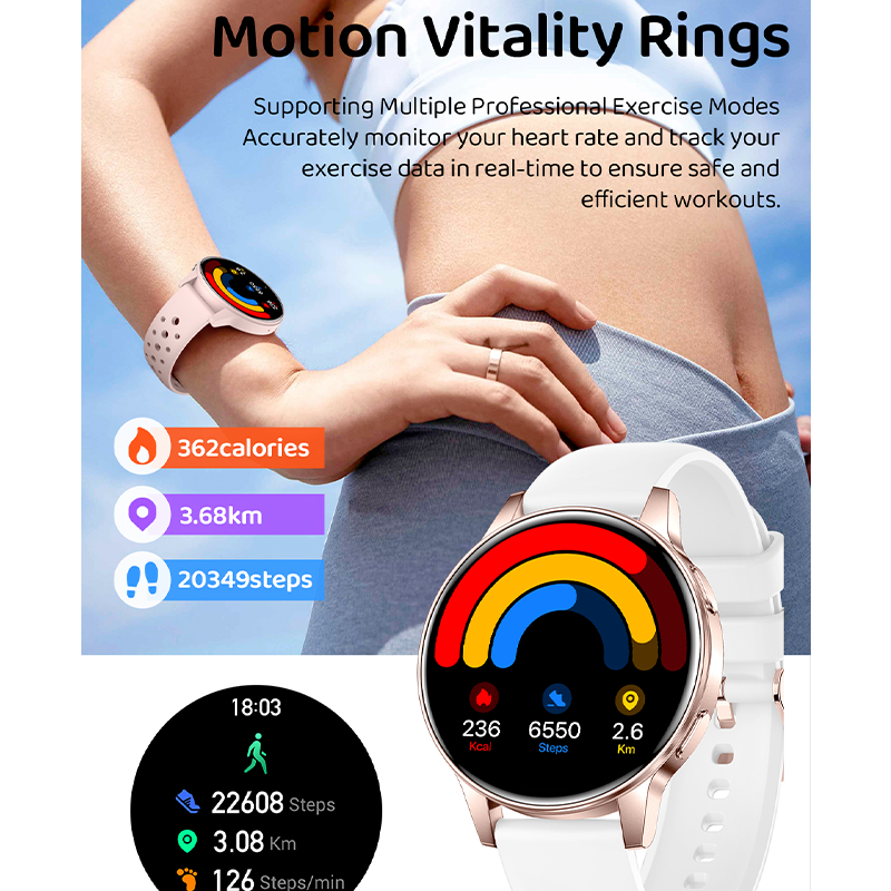 Smartwatch I179 Bluetooth Calling Minimalist Style(Rose) - Chronus