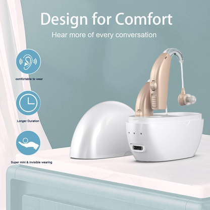 Hearing aids for the elderly, rechargeable, with noise reduction function