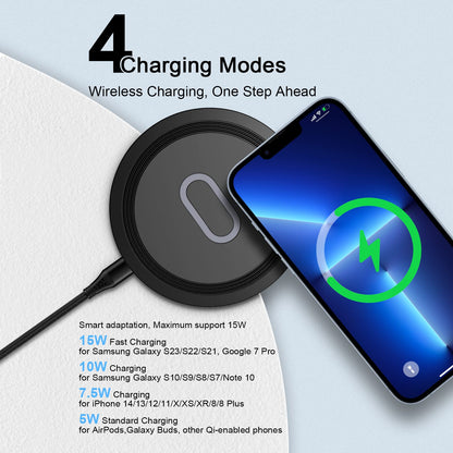 Wireless Charger Samsung Fast Charging Pad for Samsung Galaxy S24/S23 Ultra /S22/S21/Z Flip 6 5,15W Wireless Charging Pad for iPhone 15 14