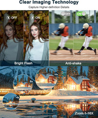 4K Digital Camera for Photography and Video, Autofocus Anti-Shake 48MP Vlogging Camera for YouTube(Black)