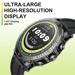 Chronus 1.43" Ultra-Clear Large Screen Smart Watch, 40-day long battery life, GPS positioning, compass, multiple sports modes and sleep monitoring - Chronus