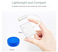 Lightning to HDMI Adapter, Lightning Digital AV Adapter 1080P Video Audio Sync Screen Converter Charging Port, white - Chronus