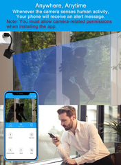 Wireless Network Camera - Built-in Battery, Continuous Recording(Black) - Chronus