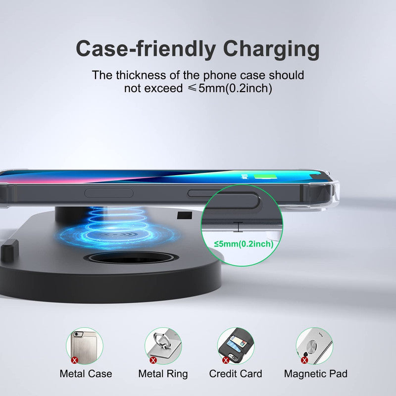 4in1 Wireless Charging Station, for iPhone, Apple Watch, AirPods