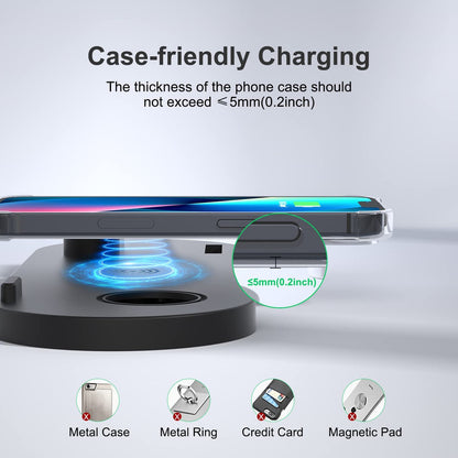 4in1 Wireless Charging Station, for iPhone, Apple Watch, AirPods
