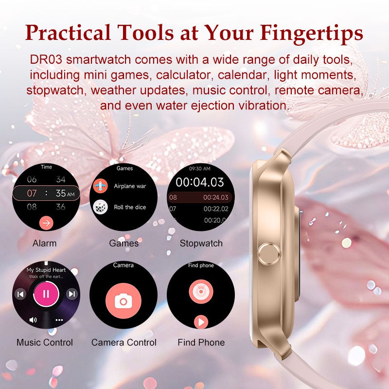 Smartwatch 1.27" HD, Bluetooth Calling, 100+ Sports, Health Tracker