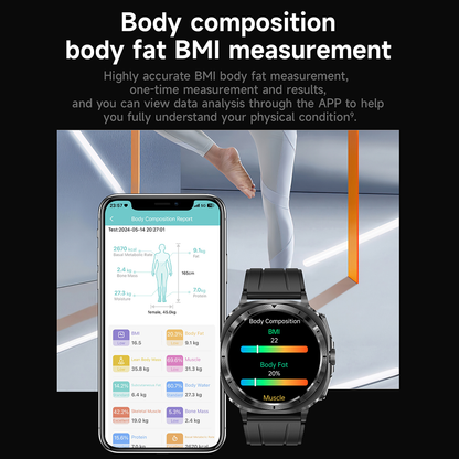 ET492 AMOLED Bluetooth Calling NFC Mood Detection Smartwatch