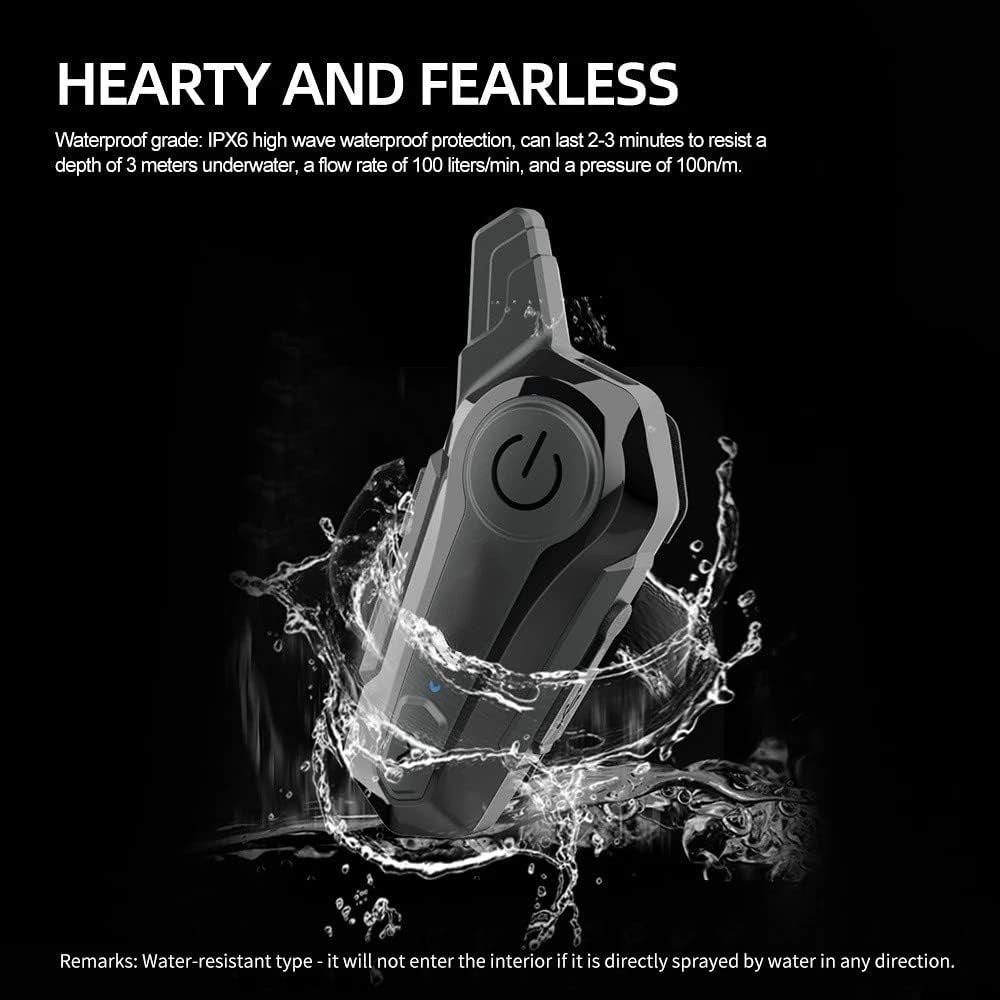 Motorcycle Intercom Headset (Fit for Half and Full Helmets)  1000m, 2 Riders