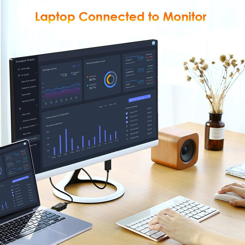 DisplayPort to HDMI Cable 6ft, 4K DP to HDMI Cable Adapter, Uni-Directional DP 1.2 to HDMI 1.4 Cable Compatible with PC TV Monitor Projector Laptop Dell HP and More(Black) - Chronus