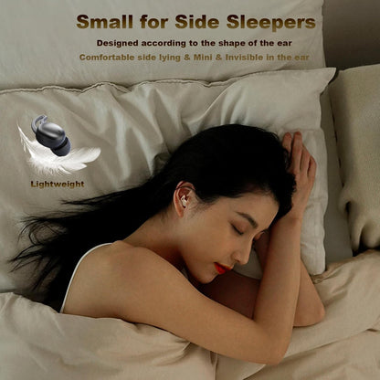 Wireless Sleeping Sleep Earbuds for Side Sleepers Mini Tiny Small Invisible Earbuds Noise Cancelling Smallest Soft Ear Buds Bluetooth Hidden Sleeping Sleep Headphones