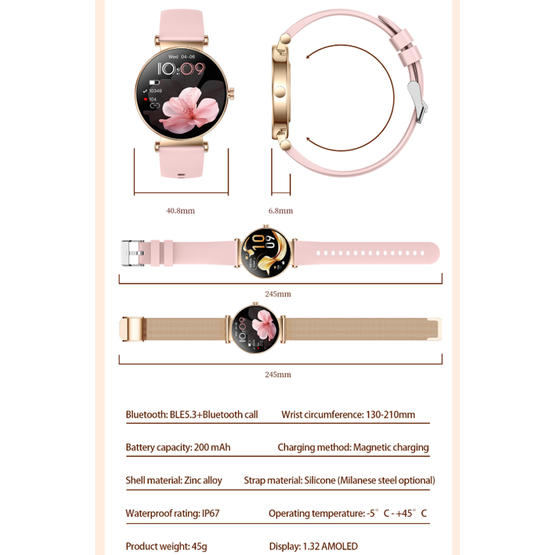 Smartwatch Y16 1.32 Inch AMOLED Ultra Slim