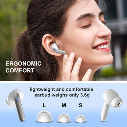 Wireless Earbuds 76Hrs Playtime Ear Buds with LED Power Display Charging Case Stereo Waterproof Sports Headset with Mic for Phone Laptop
