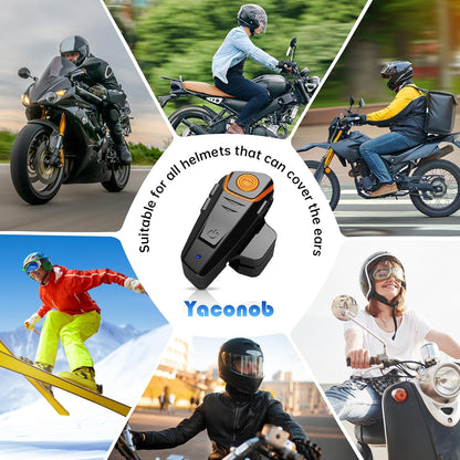 Motorcycle Bluetooth intercom, 1000m, connect up to three people to talk at the same time, upgraded version