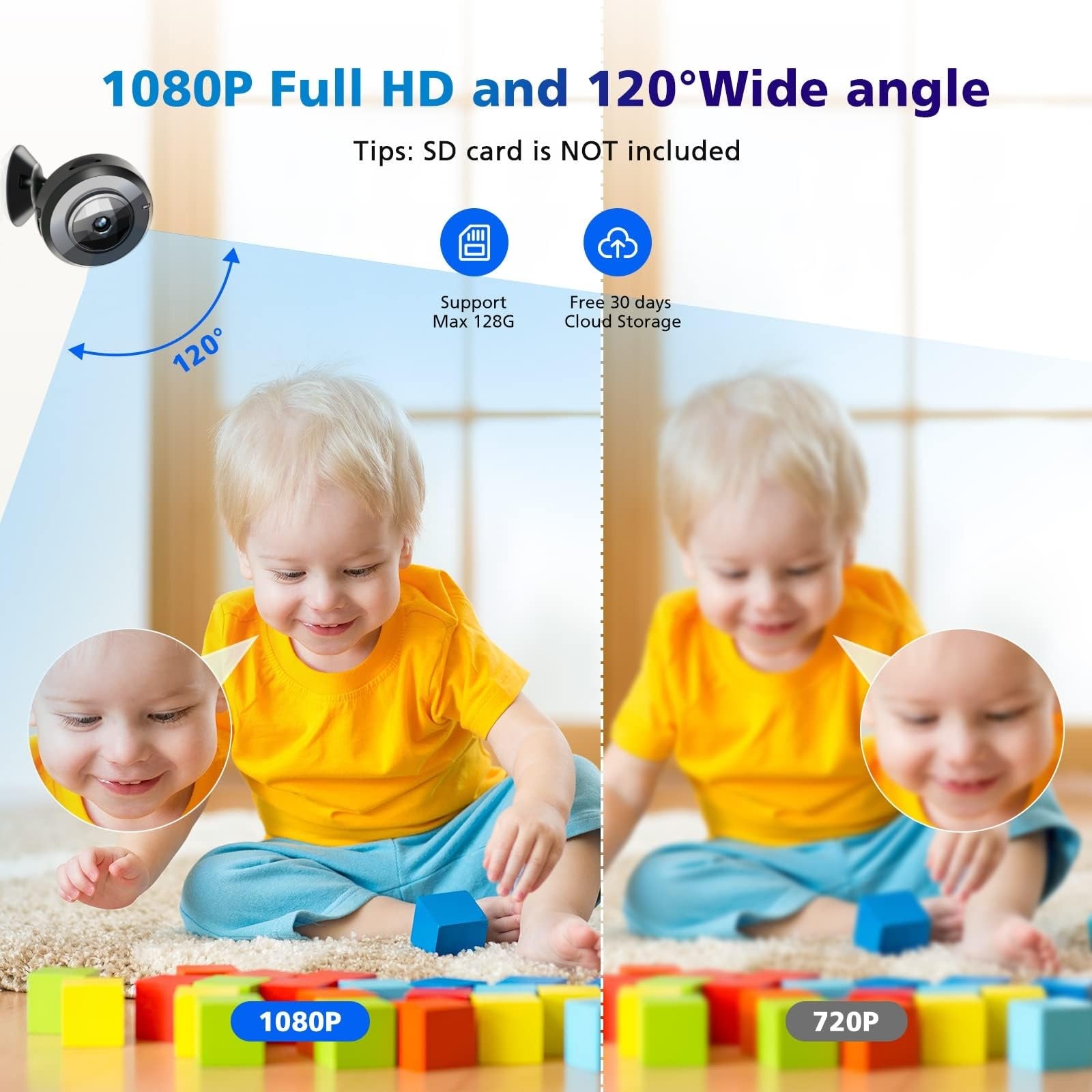 Mini Hidden Spy Camera 1080P – Night Vision, Motion Detection, Remote View, Loop Recording, Portable Security Cam - Chronus