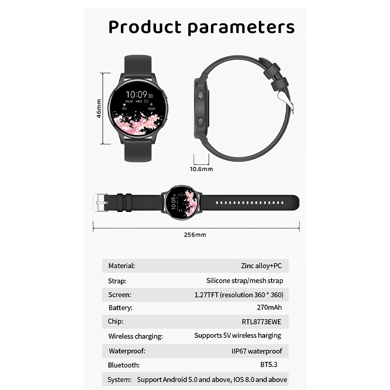 Smartwatch I179 Bluetooth Calling Minimalist Style(Rose) - Chronus