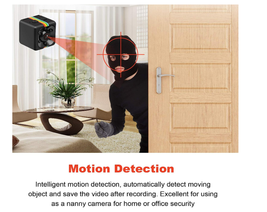 Mini 1080P HD Spy Camera, Wireless, No WiFi Video Recorder, Night Vision, Black - Chronus