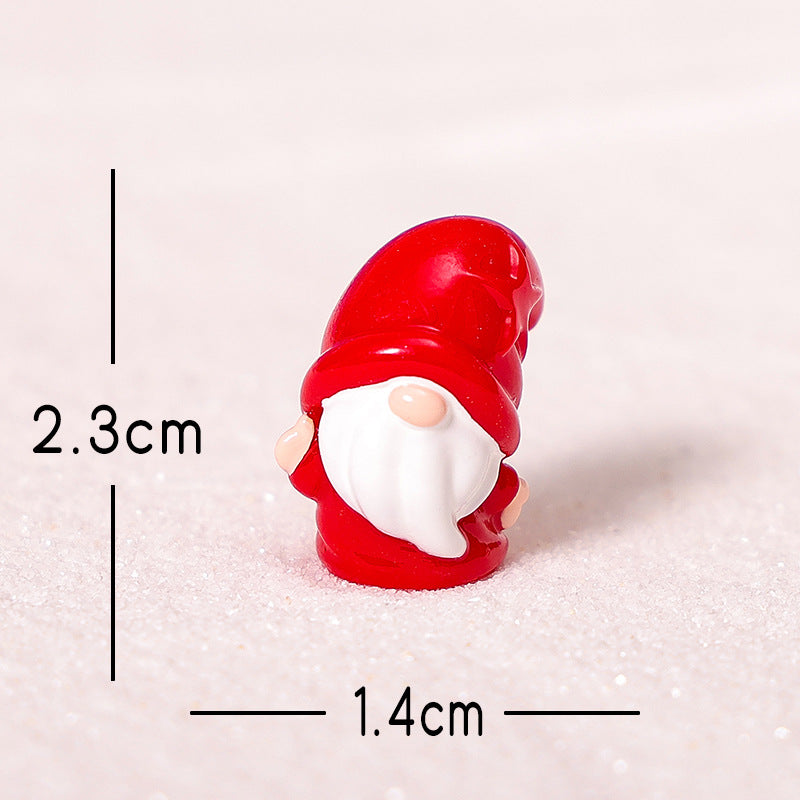 【6pack】Christmas dwarf ornaments snow landscape car desktop resin DIY craft decoration accessories - Chronus