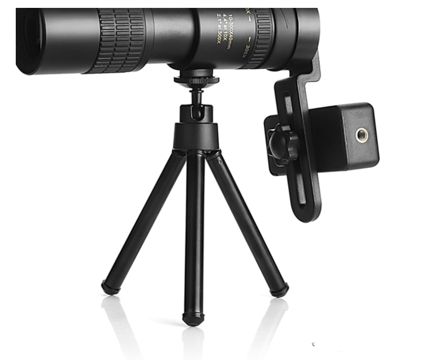 Telescope 4K 10300X40mm Telephoto Monocular, Super Zoom High Powered Waterproof Night Vision Handheld Skyscope Monoscope for Android iPhone(Black) - Chronus