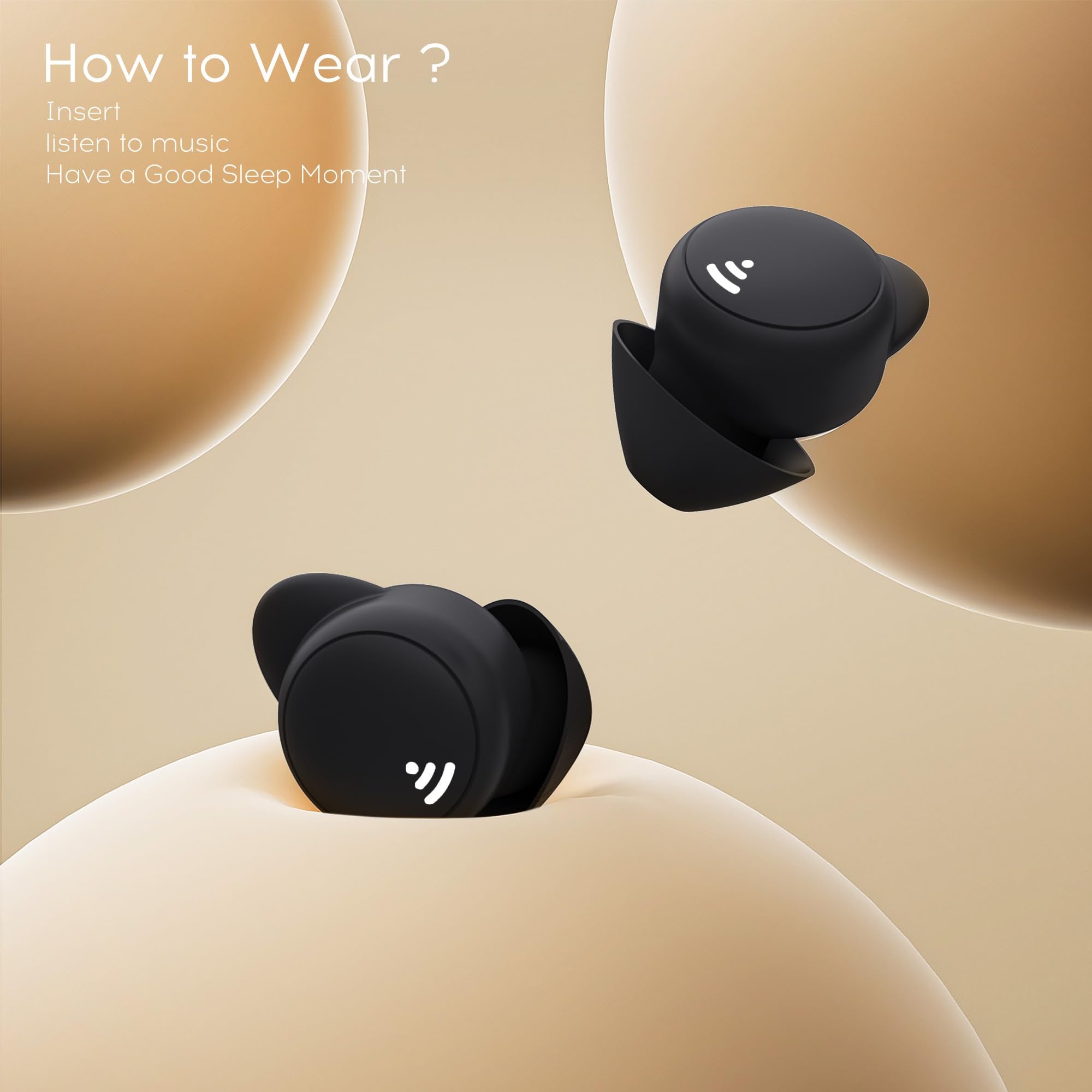 Sleeping Earplugs for Side Sleepers, Mini Invisible Wireless Bluetooth 5.3 Micro Sleeping Noise Cancelling Headphones - Chronus