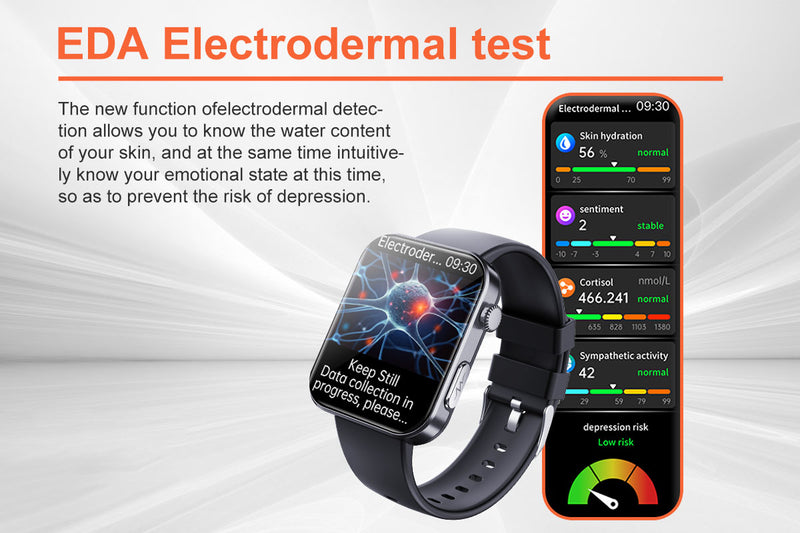 Chronus Medical-Grade Smartwatch, ECG electrocardiogram, HRV report, 24-hour dynamic heart rate monitoring