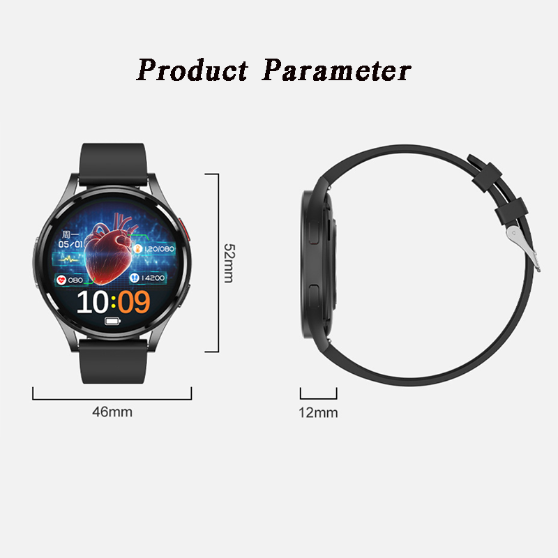 Smartwatch with Bluetooth Calling, Music Playback, Notification Alerts, and ECG Monitoring