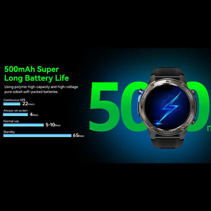 Smartwatch DM56 L1+L5 GPS 5ATM Waterproof AMOLED Display Sports Watch