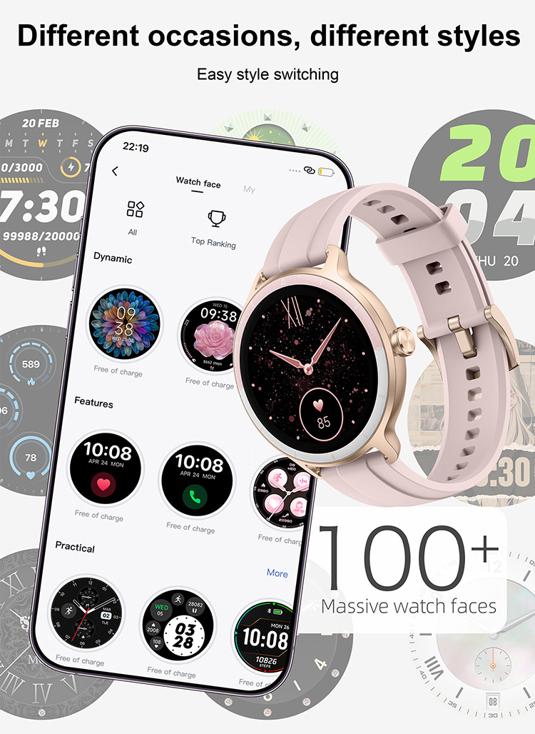 Smartwatch 1.27" HD, Bluetooth Calling, 100+ Sports, Health Tracker