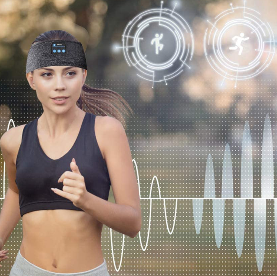 Sleep Headphones Bluetooth Headband, Sports Wireless Earphones Music Sleeping Earbuds with HD Stereo Speaker