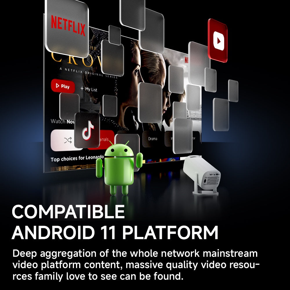 Smart Projector P40 features 4K, 120 ANSI lumens, Android 11, dual-band Wi-Fi, and Bluetooth for home theaters - Chronus