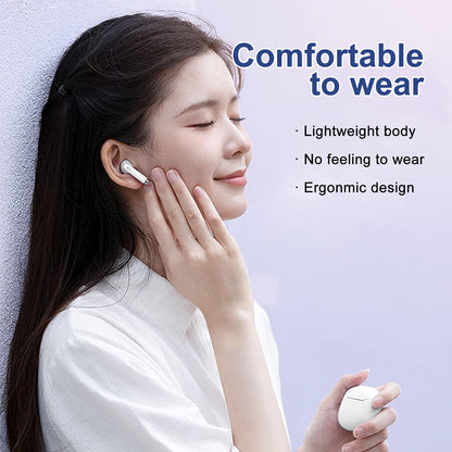 2 Pack Wireless Earbuds Bluetooth 5.3, Black & White HiFi Earphones, Noise Cancelling, 32Hrs Playtime, IP7 Waterproof, Gift for Couples