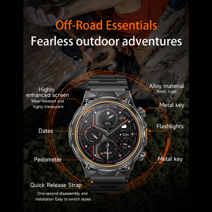 AK81 Smartwatch with Flashlight for Outdoor Sports