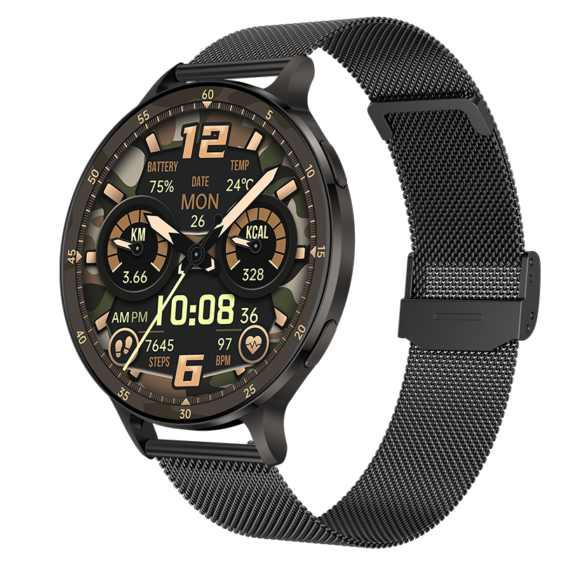 Smartwatch KM100 Ultra-Thin Full Metal AMOLED Bluetooth Calling 150 Sports Modes