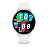 Smartwatch KM100 Ultrafino com Ecrã AMOLED Totalmente Metálico, Chamadas Bluetooth e 150 Modos Desportivos