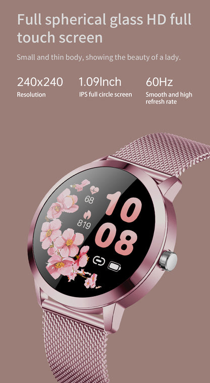 Smartwatch 1,19" HD AMOLED Touchscreen Full 29 Sport modes GPS Waterproof for Android iOS Pink
