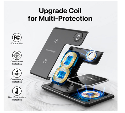 3 in 1 Wireless Charging Dock for iPhone 15/14/13/12, Apple Watch, AirPods