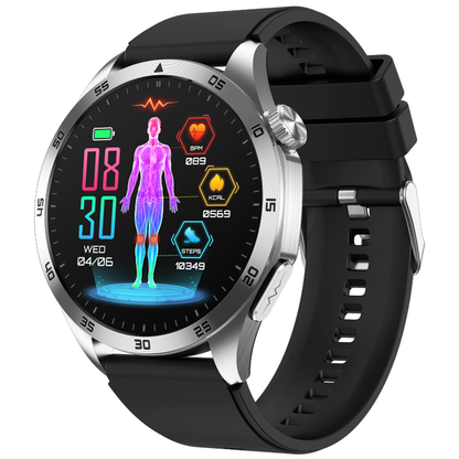 Smartwatch with Blood Sugar Monitoring, Micro Health Check, Uric Acid Detection, Bluetooth Calling, and SOS Feature