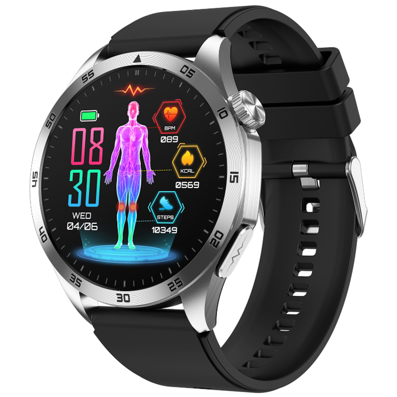 Smartwatch with Blood Sugar Monitoring, Micro Health Check, Uric Acid Detection, Bluetooth Calling, and SOS Feature - Chronus