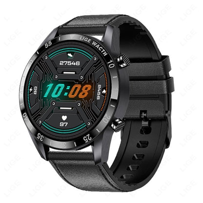 Smart Watch Men, 1.3 "Inch Touchscreen Phone Watch Men Smart Watch with Heart Rate Sleep Monitor Activity Tracker IP67 Waterproof Stainless Steel Band StopWatch for IOS Android(silver)