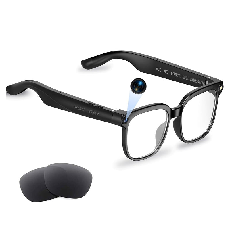 Chronus M02S AI Smart Glasses 8MP Camera 1080P Video