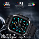 Smartwatch 1.83" IP68 Waterproof - 410 mAh Ultra Long Battery Life -100+ Sports Modes Activity Tracker