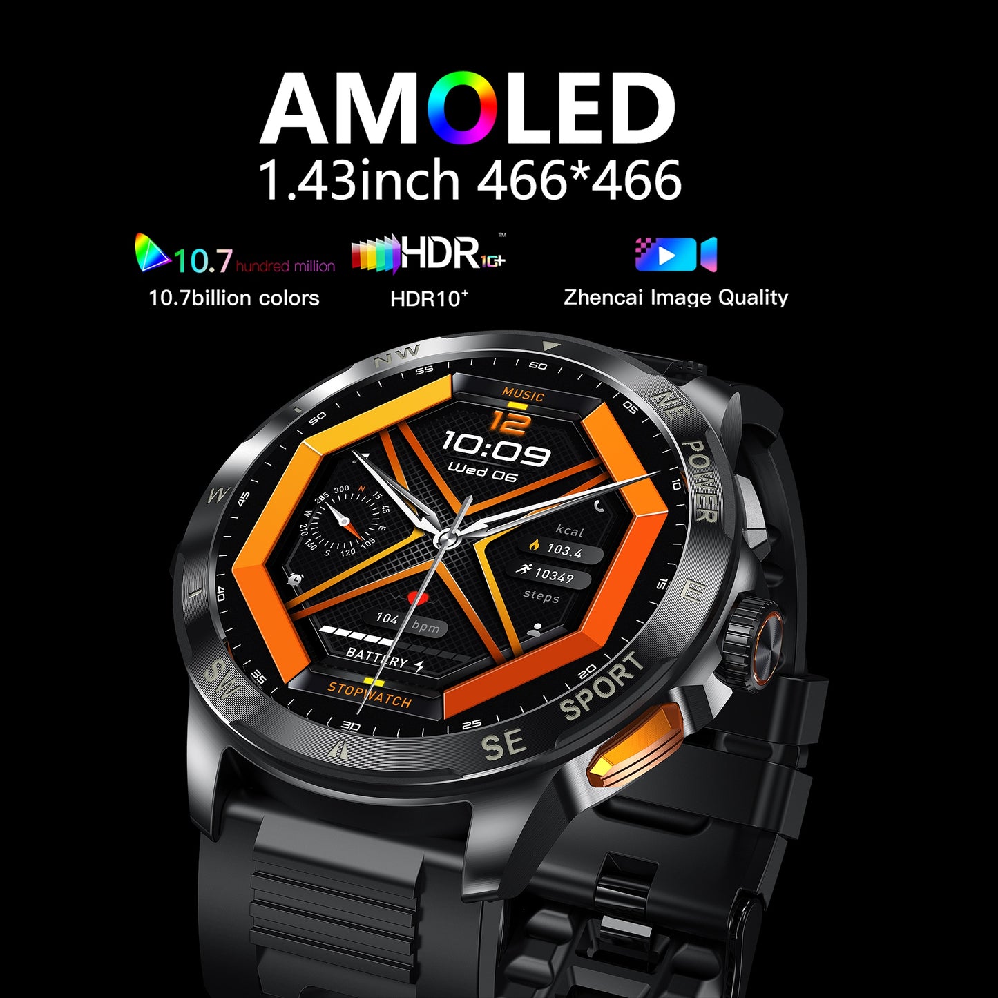 Smartwatch AK77 AMOLED Bluetooth Calling Outdoor Sports