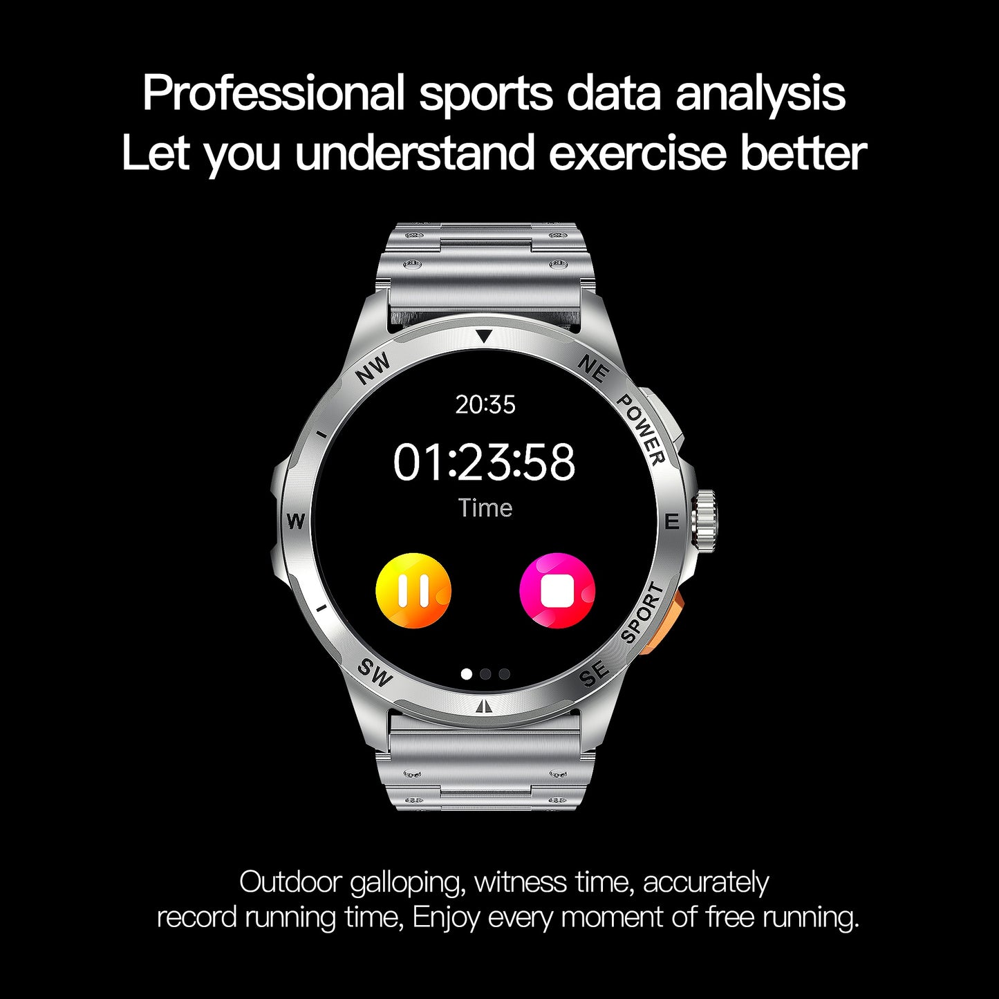 Smartwatch AK77 AMOLED Bluetooth Calling Outdoor Sports